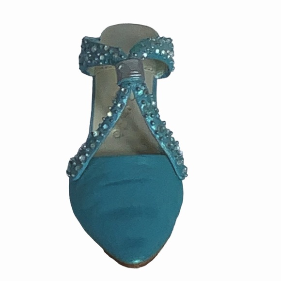 Vintage Miniature Collectible High Heel Shoe Retired LTD Edition 2000 Blue Teal - Picture 4 of 16